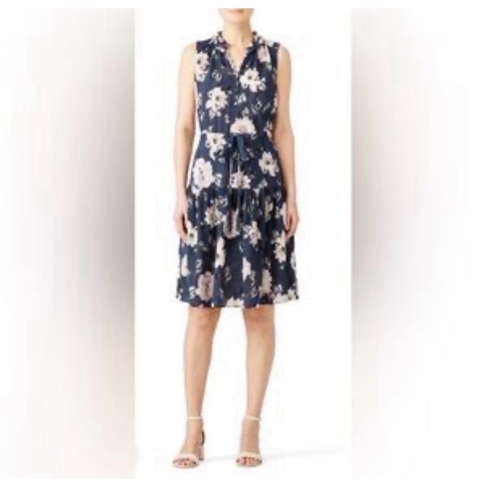 Rebecca Taylor Magnolia Floral Sleeveless Silk Dress Size 10 -As Seen on TV - Picture 5 of 15